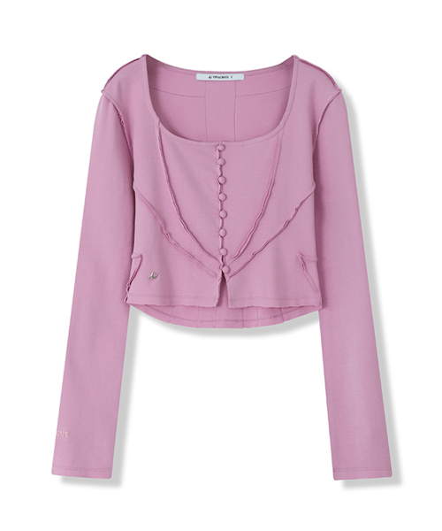 Vivacious(ビバシャス)の「Edtel V Cutting Cardigan - 5COL(カーディガン/ボレロ・レディース・グレー/ブラック/アイボリー/スカイブルー/ピンク・MEDIUM/SMALL)」の13枚目の写真