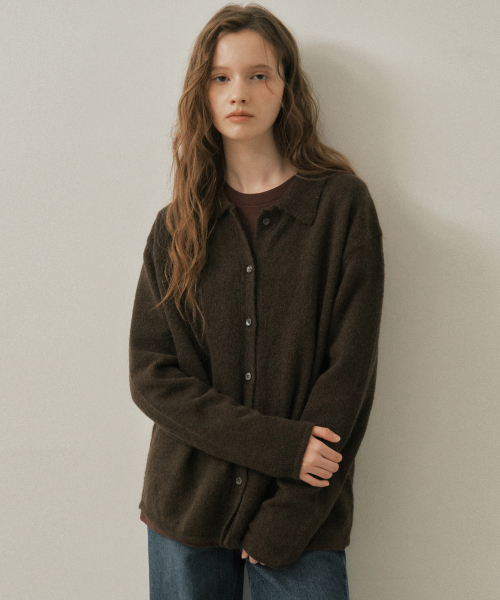 アータムシグネチャーウールニットカーディガン_BROWN(WC25-KN43)