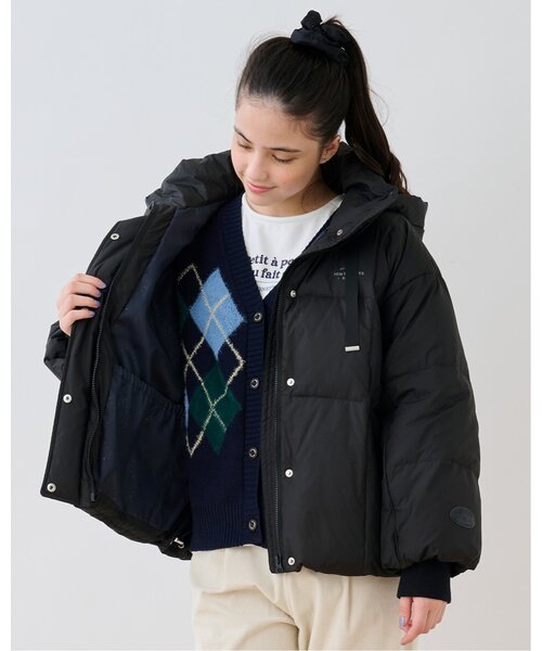 ダウンブラックぽこたん様 PYRENEX (ピレネックス) 軽量ナイロン ロゴワッペン スタンド ダウン