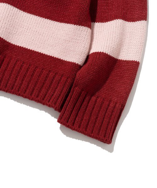 KNITTED(ニッティド)の「Open collar striped knit RED(ニット/セーター・レディース・その他・LARGE)」の13枚目の写真