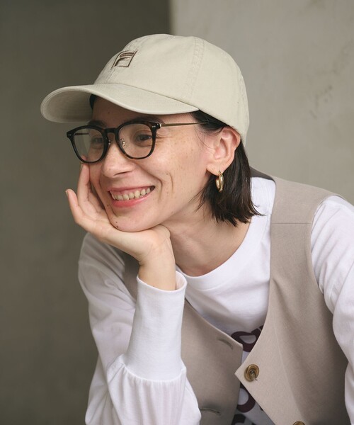 FILA（フィラ）の「【別注】＜FILA＞コットン ウォッシュ ロゴ キャップ（キャップ・レディース・ダークブラウン/ライトピンク/ナチュラル・FREE）」の5枚目の写真