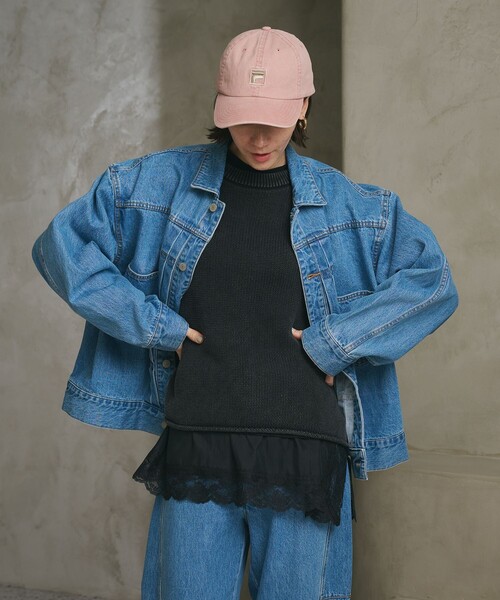 FILA（フィラ）の「【別注】＜FILA＞コットン ウォッシュ ロゴ キャップ（キャップ・レディース・ダークブラウン/ライトピンク/ナチュラル・FREE）」の7枚目の写真