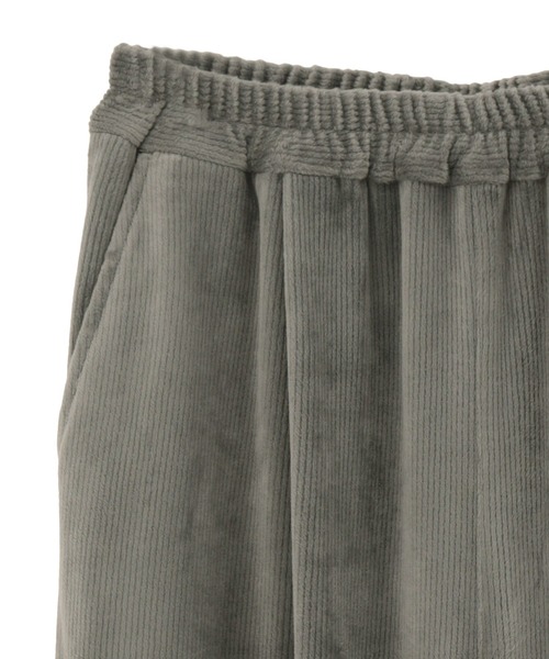 Green　Parks（グリーンパークス）の「ぽかぽか裏起毛ベロアイージーパンツ（その他パンツ・レディース・ブラック/サックスブルー/アイボリー/チャコールグレー・FREE）」の16枚目の写真