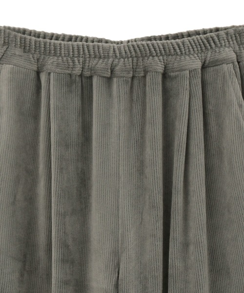 Green　Parks（グリーンパークス）の「ぽかぽか裏起毛ベロアイージーパンツ（その他パンツ・レディース・ブラック/サックスブルー/アイボリー/チャコールグレー・FREE）」の17枚目の写真