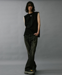 HYII（ハイトゥ）の「セミフレアブーツカットデニム [ブラック]（デニムパンツ）」