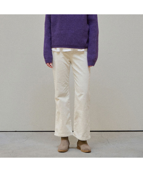SLOWLOLLI(スローローリ)の「Classic corduroy pants_4 Colors(その他パンツ・レディース・アイボリー/Wine/ネイビー/ブラウン・3(L)/2(M)/1(S))」の1枚目の写真