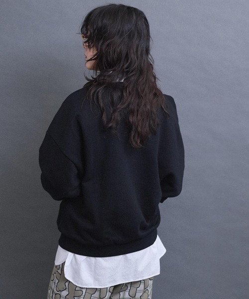 I am I in fact...(アイアムアイインファクト)の「ADVANCE裏毛 変形スウェット(スウェット・レディース・グレー/ブラック・FREE)」の18枚目の写真