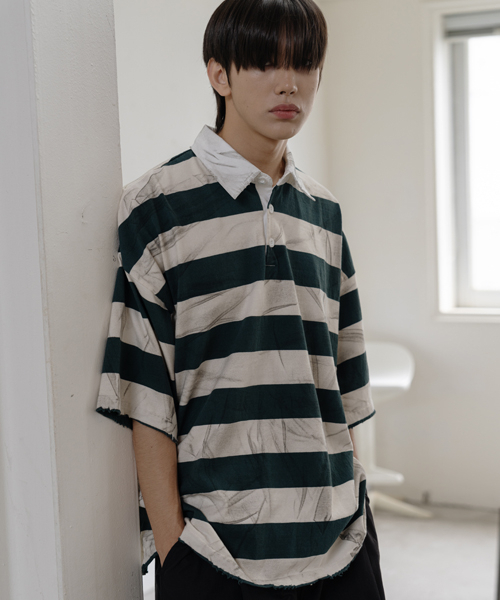 ビッグオーバーダーティウォッシングカラーTシャツ（グリーン）