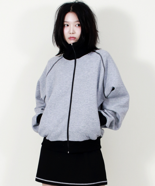 DEMARC(ドゥマーク)の「カラーステッチ ネオプレン ロゴ ブルゾン ジャンパー グレー(ブルゾン・レディース・その他・MEDIUM/LARGE)」の7枚目の写真
