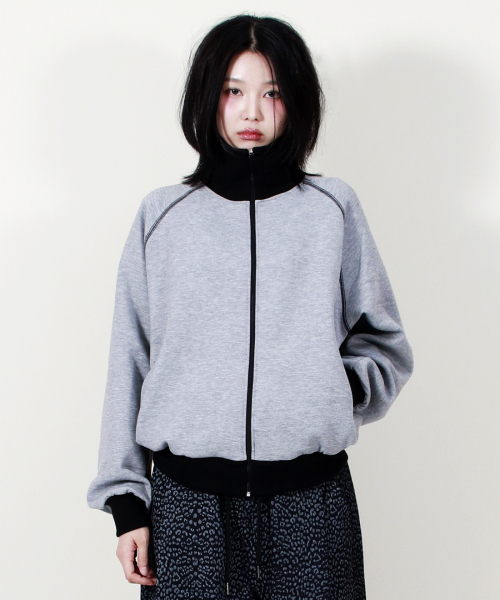 DEMARC(ドゥマーク)の「カラーステッチ ネオプレン ロゴ ブルゾン ジャンパー グレー(ブルゾン・レディース・その他・MEDIUM/LARGE)」の5枚目の写真