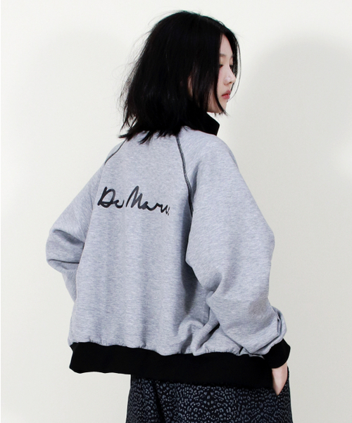 DEMARC(ドゥマーク)の「カラーステッチ ネオプレン ロゴ ブルゾン ジャンパー グレー(ブルゾン・レディース・その他・MEDIUM/LARGE)」の3枚目の写真