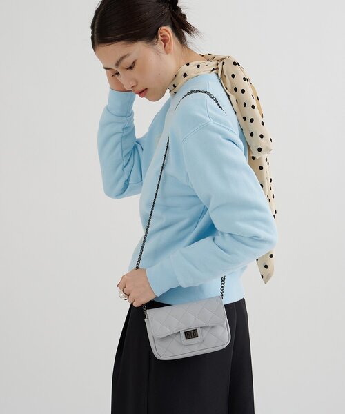 Whim Gazette(ウィムガゼット)の「【Hoaw.】チェーンミニバッグ(ショルダーバッグ・レディース・サックスブルー/チャコールグレー/ベージュ・FREE)」の4枚目の写真