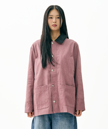 FDR（エフディーアール）の「Work Safari Chore Long Jacket Pink（ミリタリージャケット）」