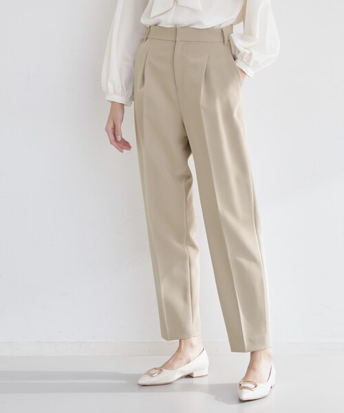 THE SHOP TK （ザ ショップ ティーケー ）の「【通勤・セレモニー】美脚シルエット ダブルクロステーパードパンツ/セットアップ可（その他パンツ・レディース・ベージュ/ブラック/ネイビー・12/14/13/11）」の8枚目の写真