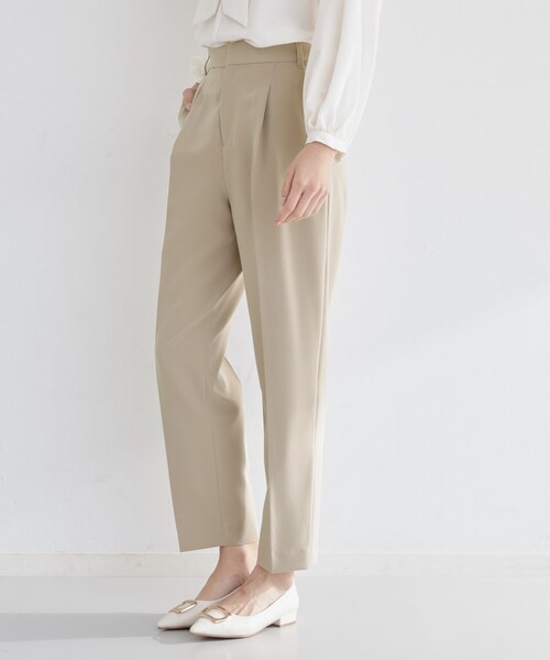 THE SHOP TK （ザ ショップ ティーケー ）の「【通勤・セレモニー】美脚シルエット ダブルクロステーパードパンツ/セットアップ可（その他パンツ・レディース・ベージュ/ブラック/ネイビー・12/14/13/11）」の9枚目の写真