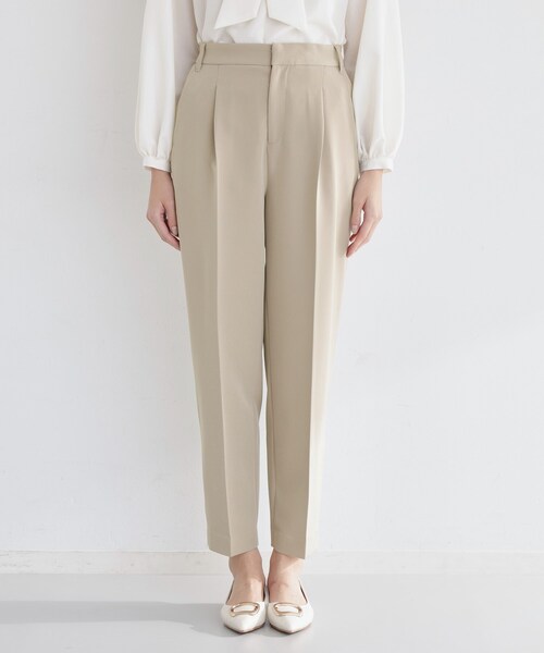 THE SHOP TK （ザ ショップ ティーケー ）の「【通勤・セレモニー】美脚シルエット ダブルクロステーパードパンツ/セットアップ可（その他パンツ・レディース・ベージュ/ブラック/ネイビー・12/14/13/11）」の16枚目の写真