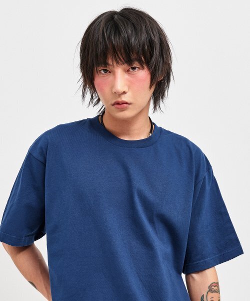 C WEAR BY THE GENIUS(シーウェアバイザジーニアス)の「オーバーサイズクロップTシャツネイビー(Tシャツ/カットソー・レディース・その他・MEDIUM/LARGE/X-LARGE/X-SMALL/SMALL)」の7枚目の写真