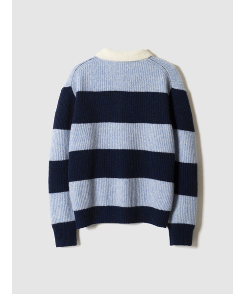 POKER FACE（ポーカーフェイス）の「RUGBY SWEATER BLUE/NAVY（ニット/セーター・メンズ・その他・48）」の2枚目の写真