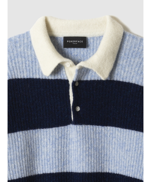POKER FACE（ポーカーフェイス）の「RUGBY SWEATER BLUE/NAVY（ニット/セーター・メンズ・その他・48）」の3枚目の写真
