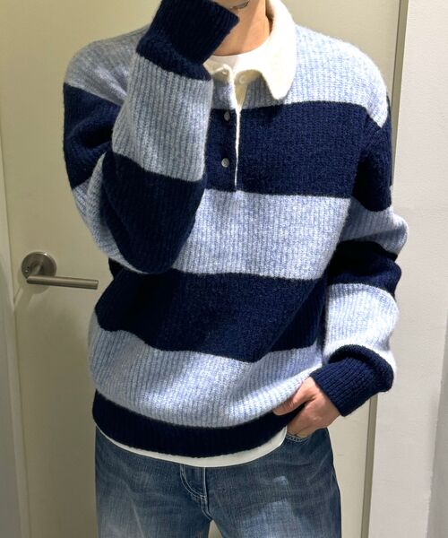 POKER FACE（ポーカーフェイス）の「RUGBY SWEATER BLUE/NAVY（ニット/セーター・メンズ・その他・48）」の9枚目の写真