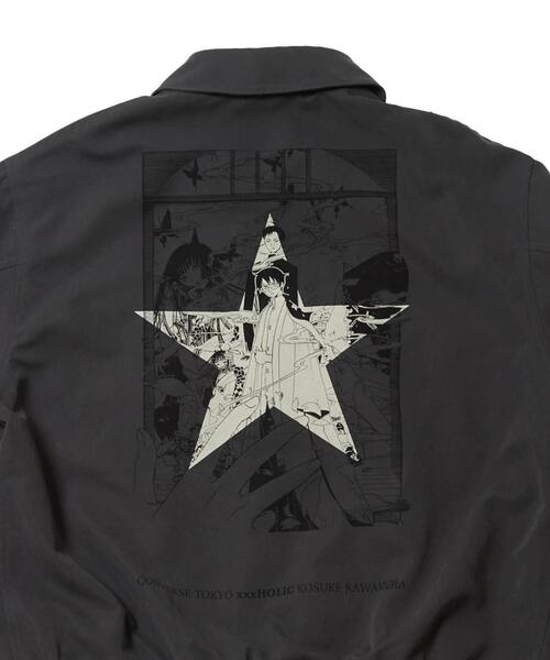 CONVERSE TOKYO（コンバーストウキョウ）の「【CLAMP】『xxxHOLiC』GRAPHIC COACH JACKET（ブルゾン・レディース・チャコールグレー・FREE）」の4枚目の写真