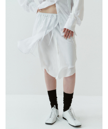 GIMMETHEYOUNG（キムミダヨン）の「G_LINE SIHRRING LAYERED SKIRT / WHITE（スカート）」