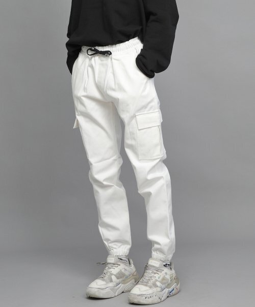 SAINTCREW(セントクルー)の「レトロラインカーゴジョガーパンツ RL-311CJ ホワイト(スウェットパンツ・メンズ・その他・SMALL/MEDIUM/LARGE/X-LARGE)」の3枚目の写真