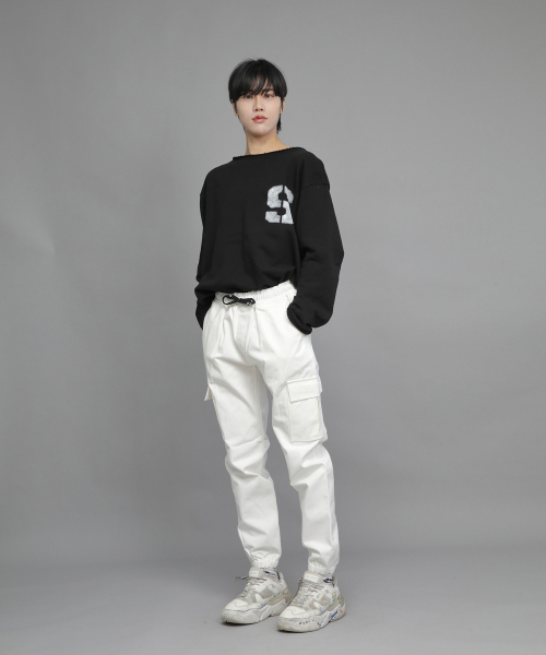 SAINTCREW(セントクルー)の「レトロラインカーゴジョガーパンツ RL-311CJ ホワイト(スウェットパンツ・メンズ・その他・SMALL/MEDIUM/LARGE/X-LARGE)」の5枚目の写真