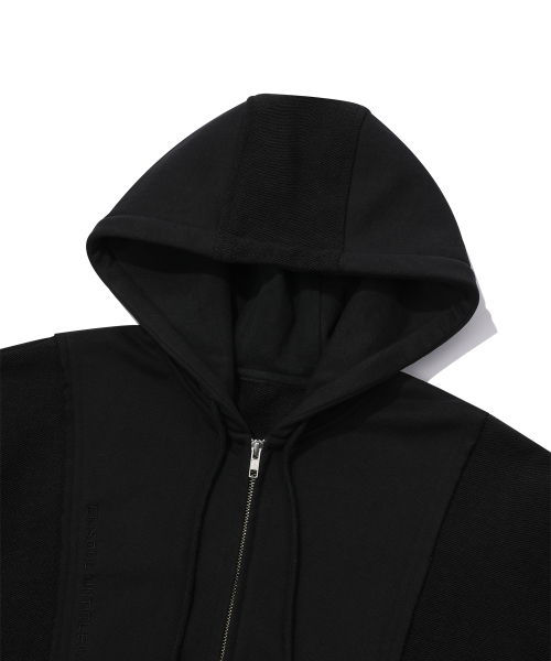 EPISODE UNTITLED（エピソードアンタイトルド）の「IN&OUT PATCHWORK ZIP-UP HOODIE_BLACK（パーカー・レディース・その他・1/2）」の3枚目の写真