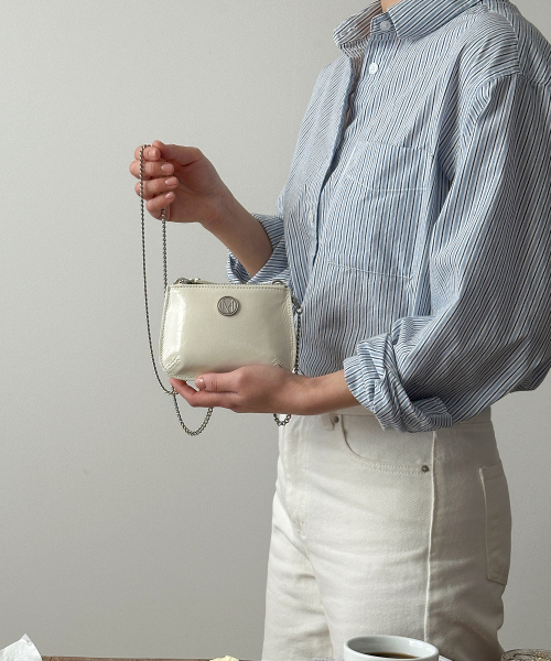 COTEDEMOI(コテドムア)の「Ecrin mini double chain bag - Cream(メッセンジャーバッグ・レディース・その他・FREE)」の4枚目の写真