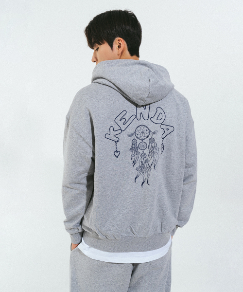 KENDA(ケンダ)の「DREAMCATCHER HOOD ZIP-UP (MELANGE)(パーカー・メンズ・チャコールグレー・SMALL/MEDIUM/LARGE/X-LARGE)」の3枚目の写真