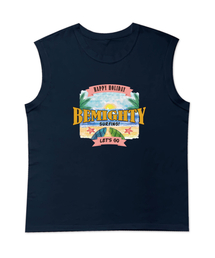 BEMIGHTY（ビーマイティー）の「ビーチドローイングスリーブレスTシャツ[ネイビー]（Tシャツ/カットソー）」