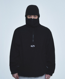 HYUNFIT（ヒョンフィット）の「BALACLAVA HALF ZIP-UP HOODED-[BLACK]（パーカー）」