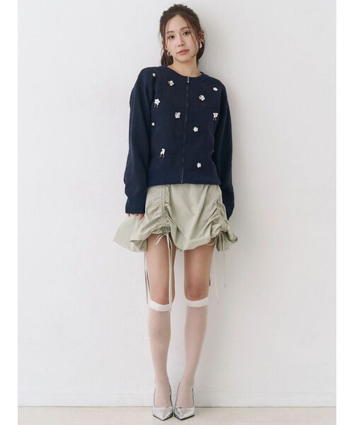 CALNAMUR(カルナムール)の「ドロストバルーンミニスカート(スカート・レディース・ブラウン/ホワイト/グリーン・FREE)」の22枚目の写真