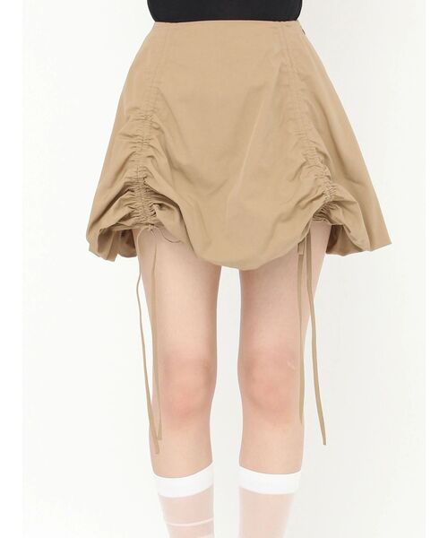 CALNAMUR（カルナムール）の「ドロストバルーンミニスカート（スカート・レディース・ホワイト/グリーン/ブラウン・FREE）」の13枚目の写真