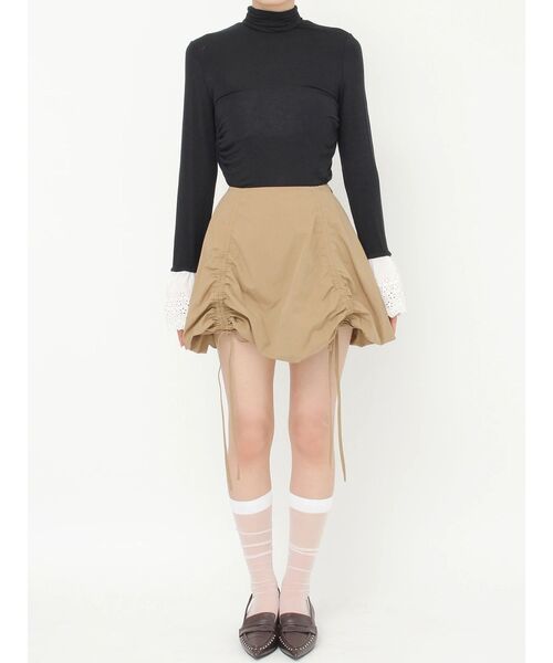 CALNAMUR（カルナムール）の「ドロストバルーンミニスカート（スカート・レディース・ホワイト/グリーン/ブラウン・FREE）」の20枚目の写真