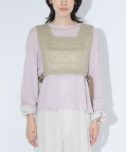 maturely(マチュアリー)の「【7/16再値下げ】maturely / チノ ディッキー ベスト(ベスト・レディース・カーキ・ONE SIZE)」の14枚目の写真