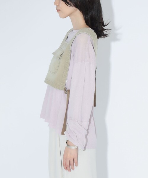 maturely(マチュアリー)の「【7/16再値下げ】maturely / チノ ディッキー ベスト(ベスト・レディース・カーキ・ONE SIZE)」の15枚目の写真