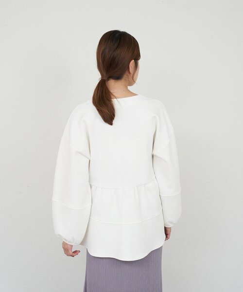 SHENERY(シーナリー)の「ポンチペプラムトップス(スウェット・レディース・ブラック/グレー/ホワイト・FREE)」の11枚目の写真