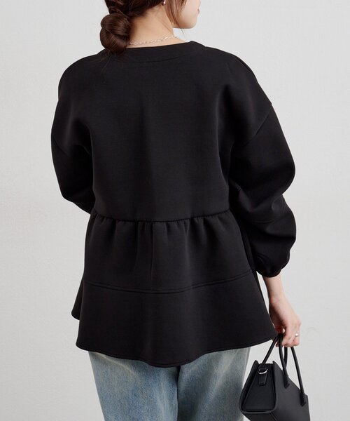 SHENERY(シーナリー)の「ポンチペプラムトップス(スウェット・レディース・ブラック/グレー/ホワイト・FREE)」の8枚目の写真