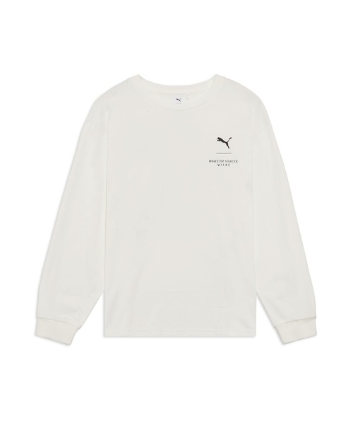 PUMA（プーマ）の「PUMA/プーマ×MONSTER HUNTER/モンスターハンター WILDS LS コラボロゴ ロングスリーブ Tシャツ 秋 秋服 2026年秋冬（Tシャツ/カットソー・メンズ・ホワイト/ブラック・M/L/XL）」の3枚目の写真