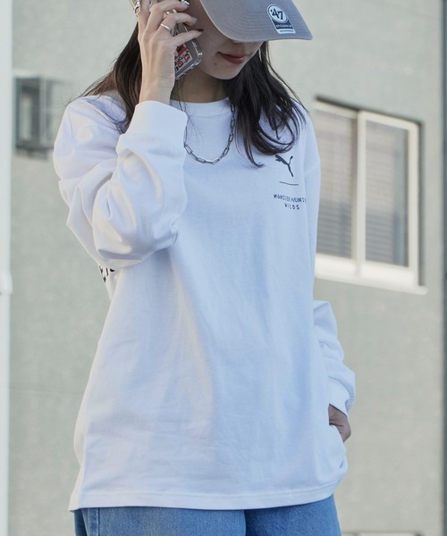 PUMA（プーマ）の「PUMA/プーマ×MONSTER HUNTER/モンスターハンター WILDS LS コラボロゴ ロングスリーブ Tシャツ 秋 秋服 2026年秋冬（Tシャツ/カットソー・メンズ・ホワイト/ブラック・M/L/XL）」の9枚目の写真