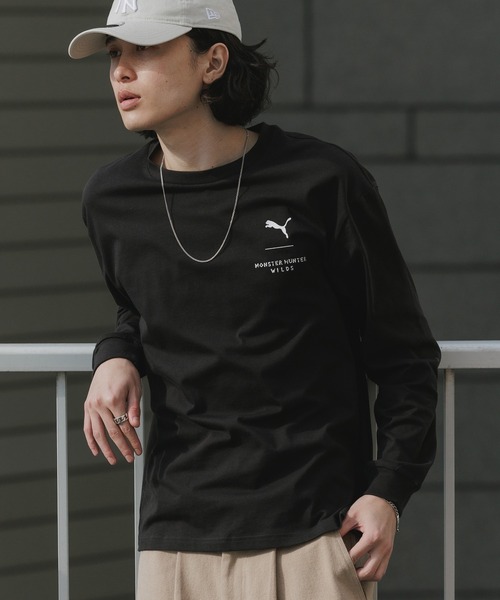 PUMA（プーマ）の「PUMA/プーマ×MONSTER HUNTER/モンスターハンター WILDS LS コラボロゴ ロングスリーブ Tシャツ 秋 秋服 2026年秋冬（Tシャツ/カットソー・メンズ・ホワイト/ブラック・M/L/XL）」の21枚目の写真