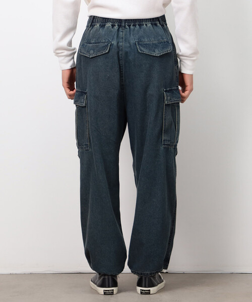 Purple&Yellow（パープルアンドイエロー）の「デニムワイドカーゴパンツ（デニムパンツ・メンズ・チャコール/インディゴブルー・X-SMALL/SMALL/MEDIUM/LARGE）」の9枚目の写真