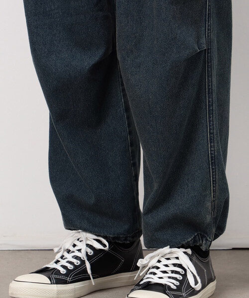 Purple&Yellow（パープルアンドイエロー）の「デニムワイドカーゴパンツ（デニムパンツ・メンズ・チャコール/インディゴブルー・X-SMALL/SMALL/MEDIUM/LARGE）」の15枚目の写真
