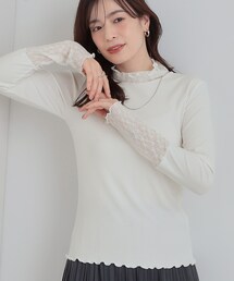 SHOO・LA・RUE | 【洗濯機可/S-LL】レイヤードスタイルに レース切り替えインナー(Tシャツ/カットソー)