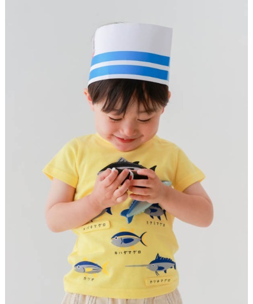 CHEEK ROOM(チークルーム)の「CHEEK ROOM/チークルーム いろいろマグロTシャツ(Tシャツ/カットソー・キッズ・イエロー/レッド/サックスブルー・130cm/120cm/110cm/100cm/90cm/80cm)」の5枚目の写真