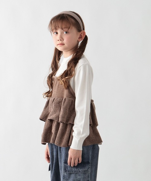 GLOBAL WORK(グローバルワーク)の「メルティモールドッキングプルオーバー/638229(ニット/セーター・キッズ・モカ/チャコールグレー・140cm/130cm/160cm/150cm)」の2枚目の写真