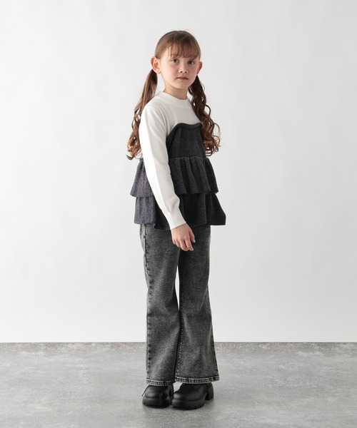 GLOBAL WORK(グローバルワーク)の「メルティモールドッキングプルオーバー/638229(ニット/セーター・キッズ・モカ/チャコールグレー・140cm/130cm/160cm/150cm)」の4枚目の写真
