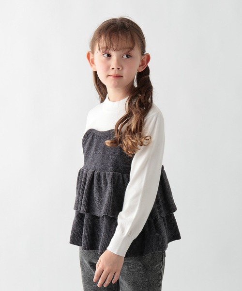 GLOBAL WORK(グローバルワーク)の「メルティモールドッキングプルオーバー/638229(ニット/セーター・キッズ・モカ/チャコールグレー・140cm/130cm/160cm/150cm)」の7枚目の写真
